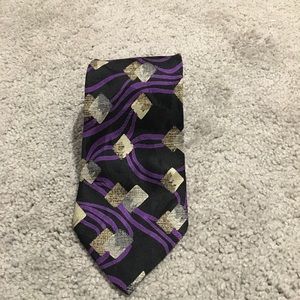 All Silk Milano purple pattern neck tie